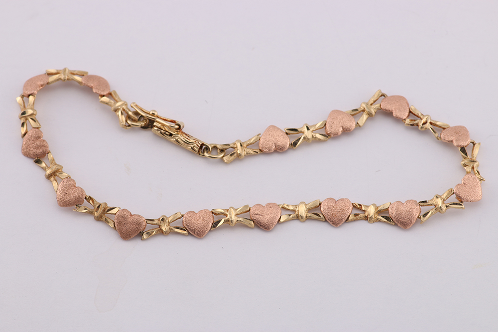 14K Yellow and Rose Gold Bracelet