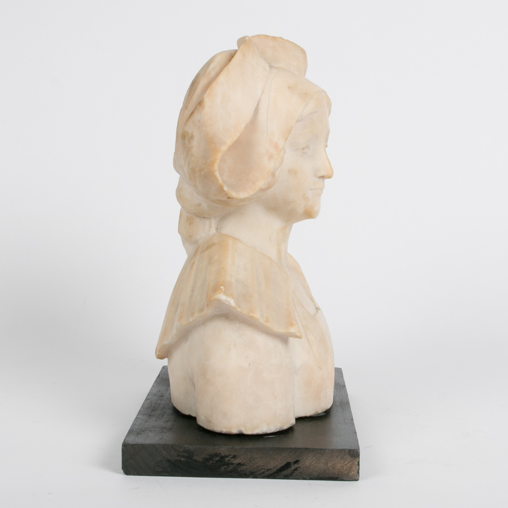 Alabaster Bust of Dutch Woman