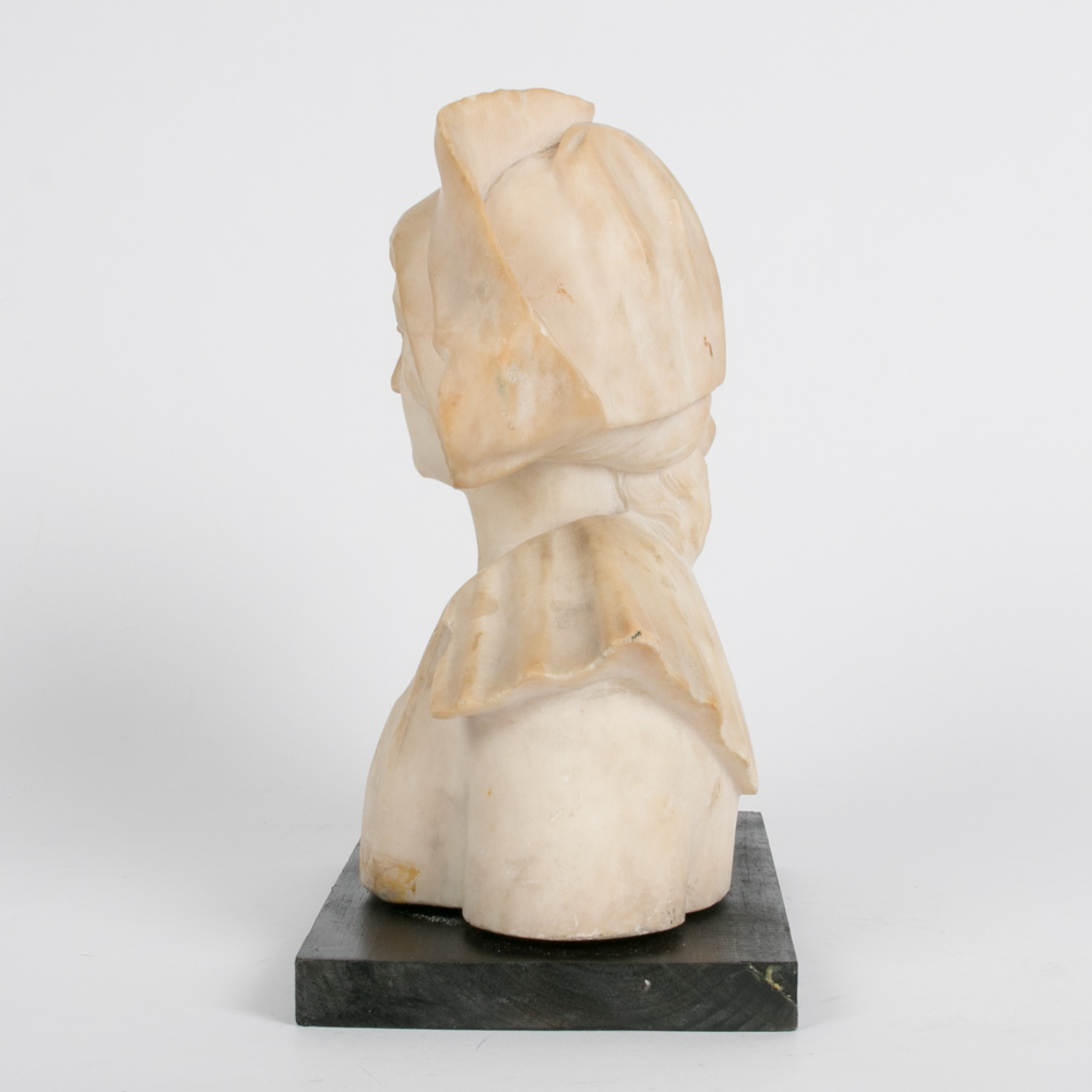 Alabaster Bust of Dutch Woman