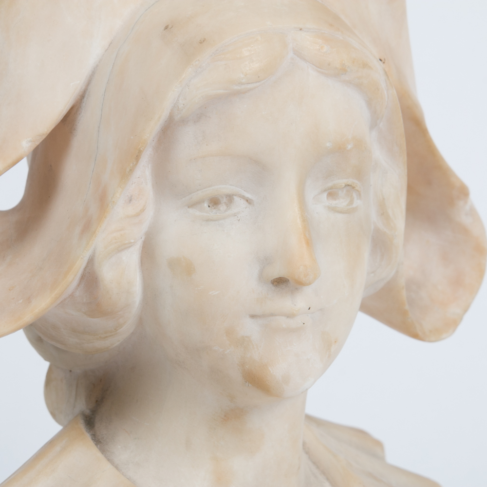 Alabaster Bust of Dutch Woman