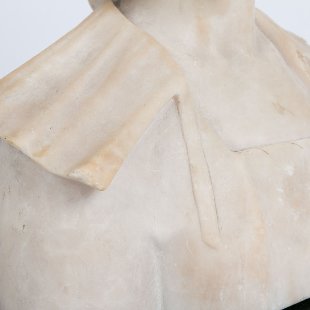 Alabaster Bust of Dutch Woman