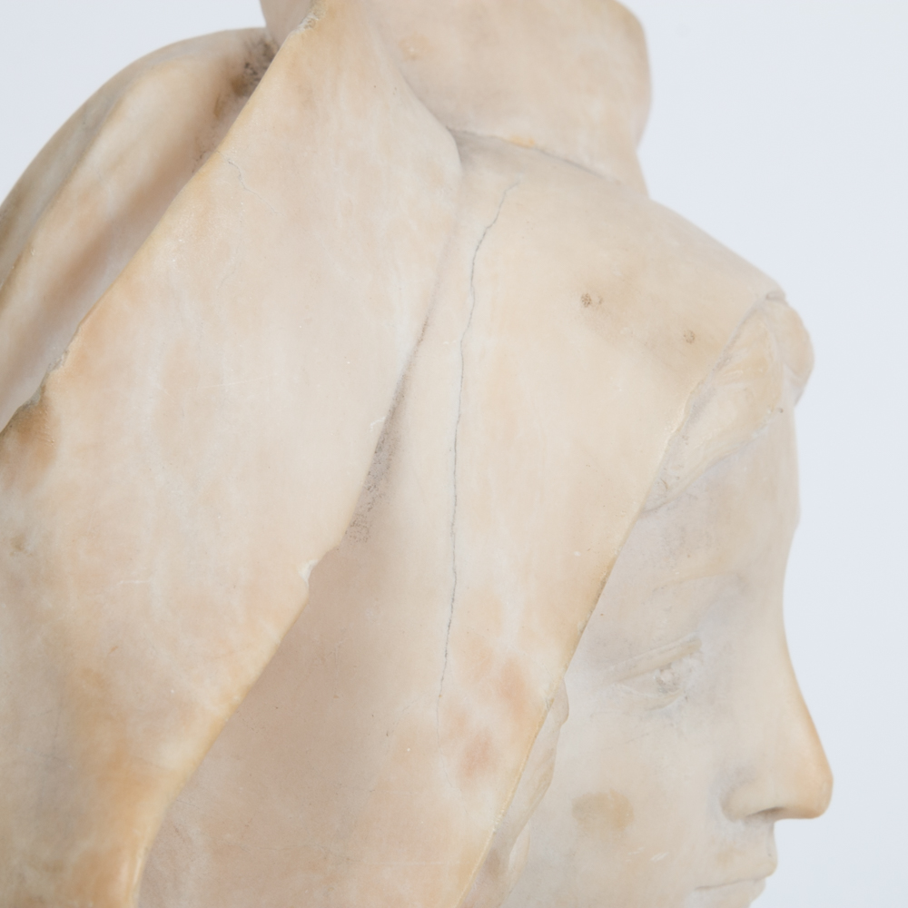 Alabaster Bust of Dutch Woman