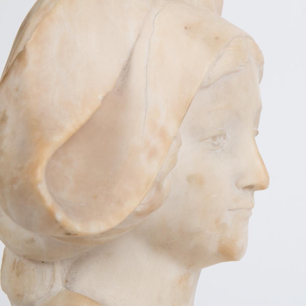 Alabaster Bust of Dutch Woman