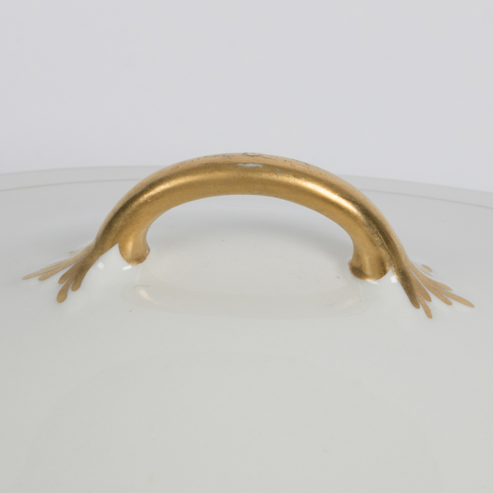 Collection of Gold Toned Trim Plates and Servers