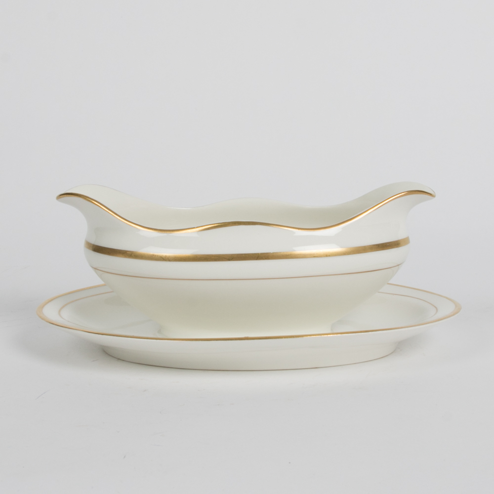 Collection of Gold Toned Trim Plates and Servers