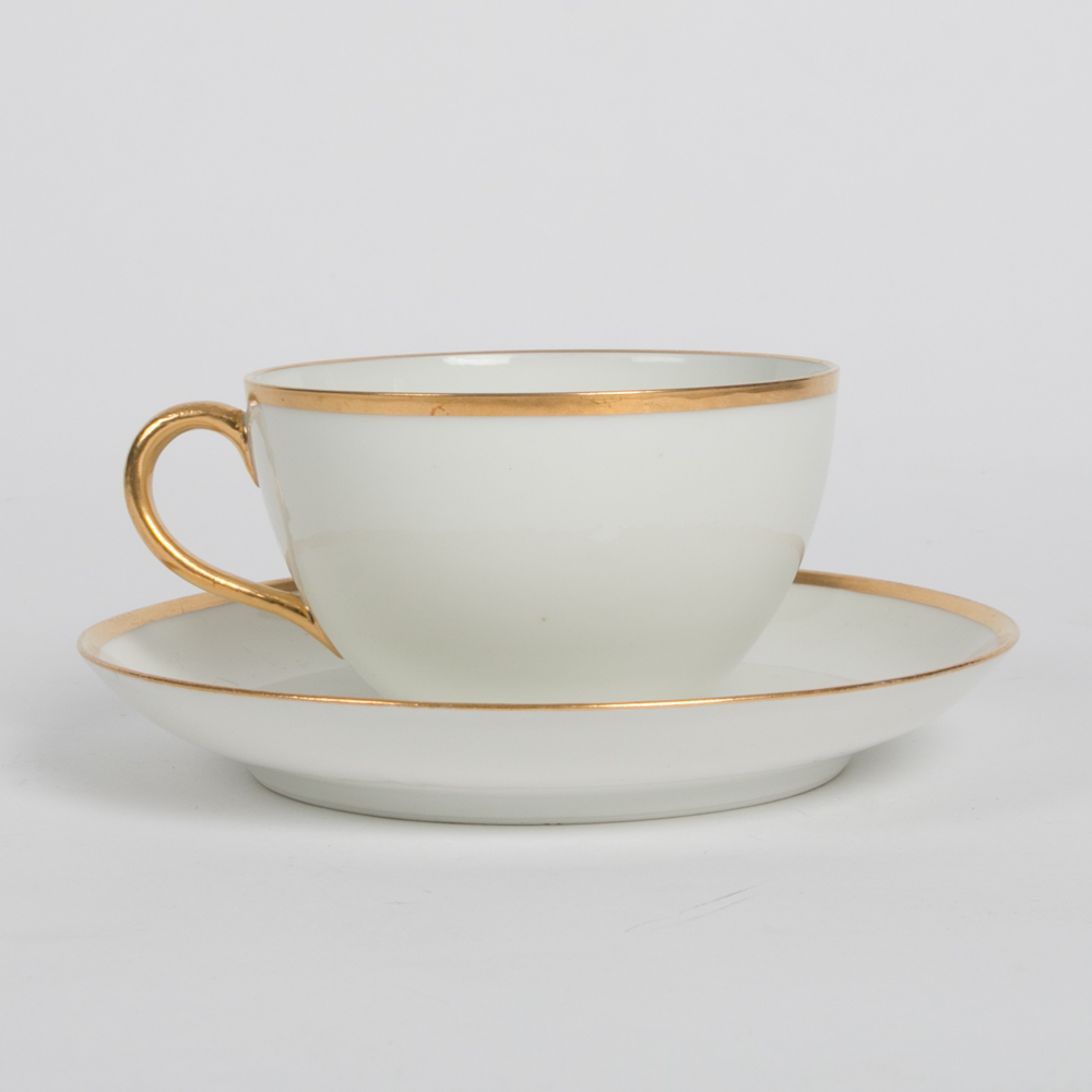 Collection of Gold Toned Trim Plates and Servers