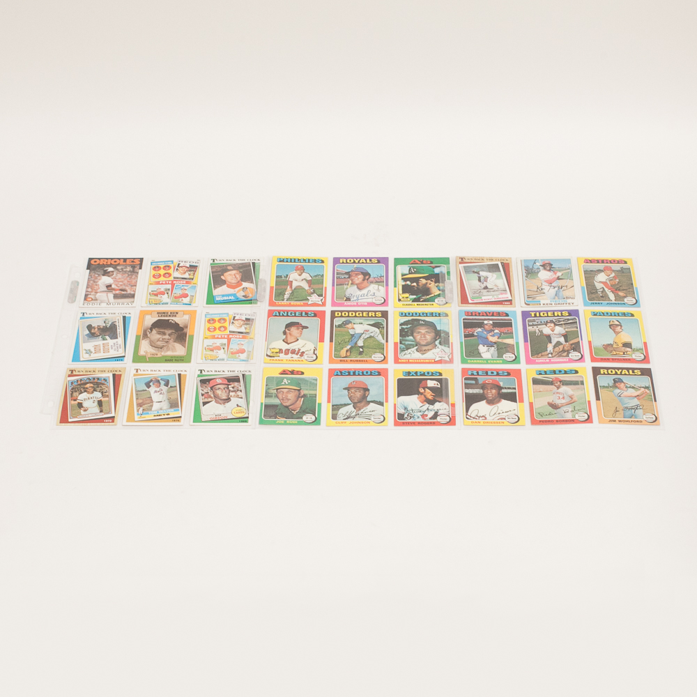 Collection of Twenty-Seven Vintage Baseball Cards