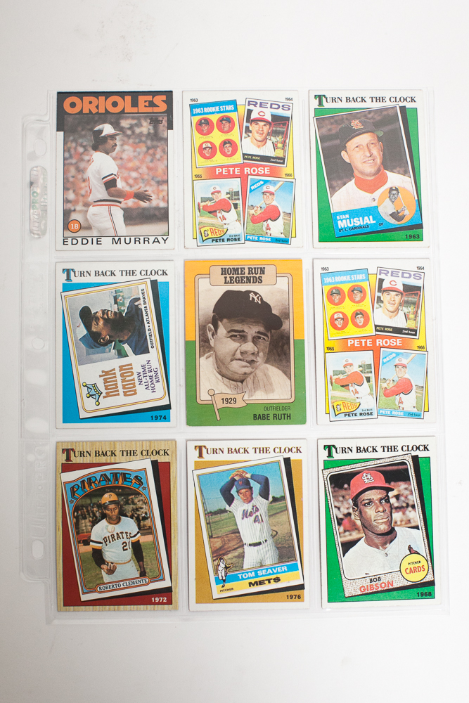 Collection of Twenty-Seven Vintage Baseball Cards