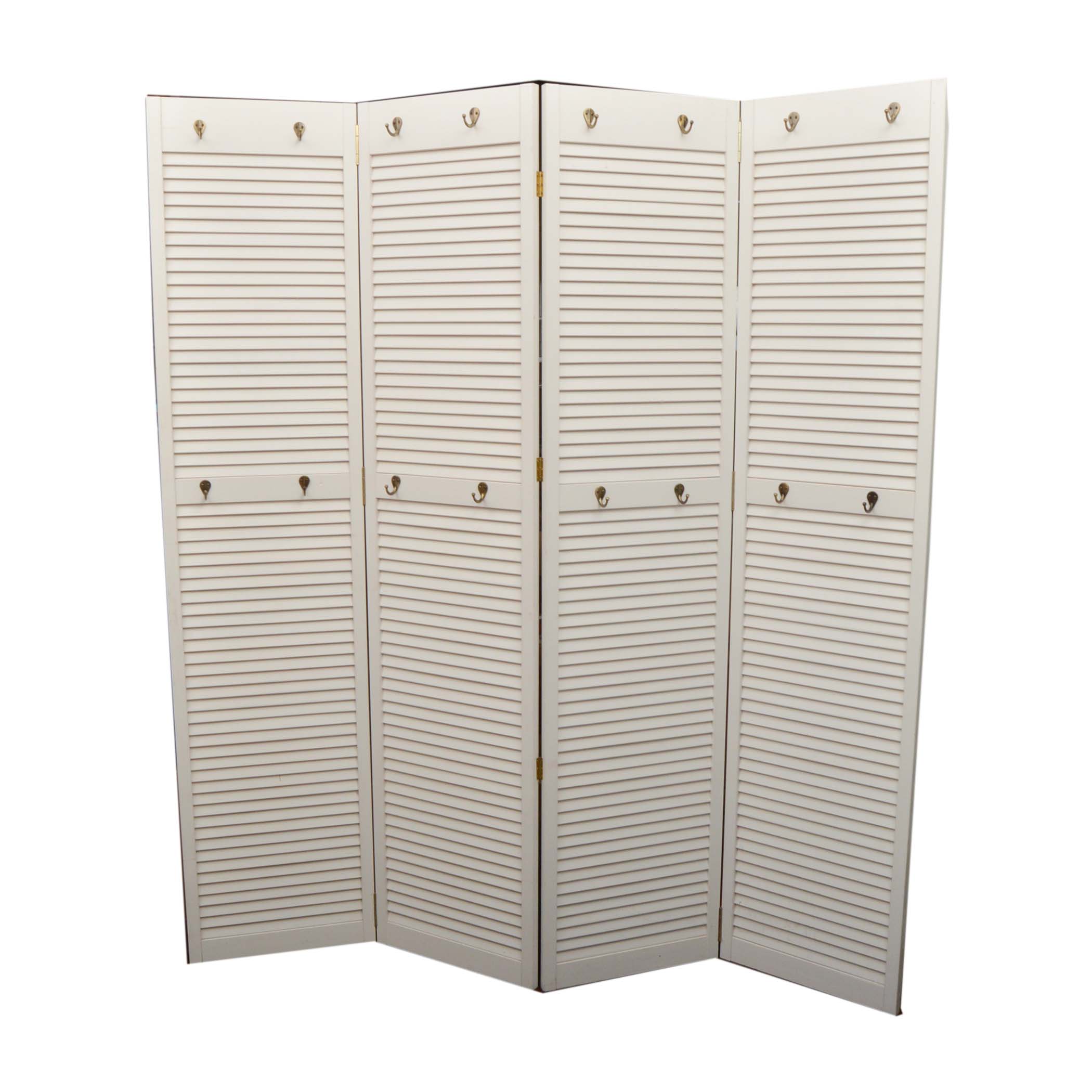 White Shutter Folding Screen