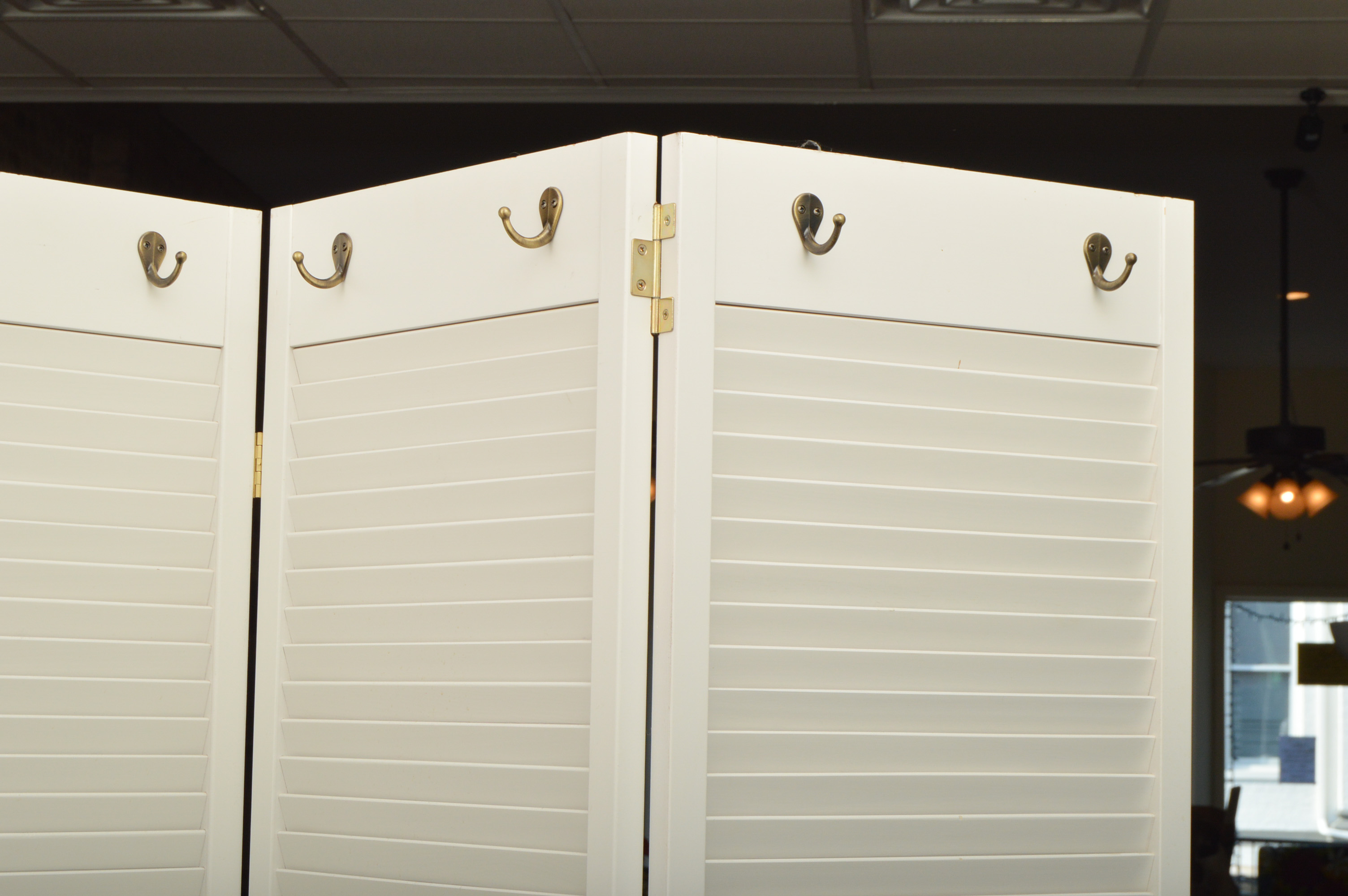 White Shutter Folding Screen
