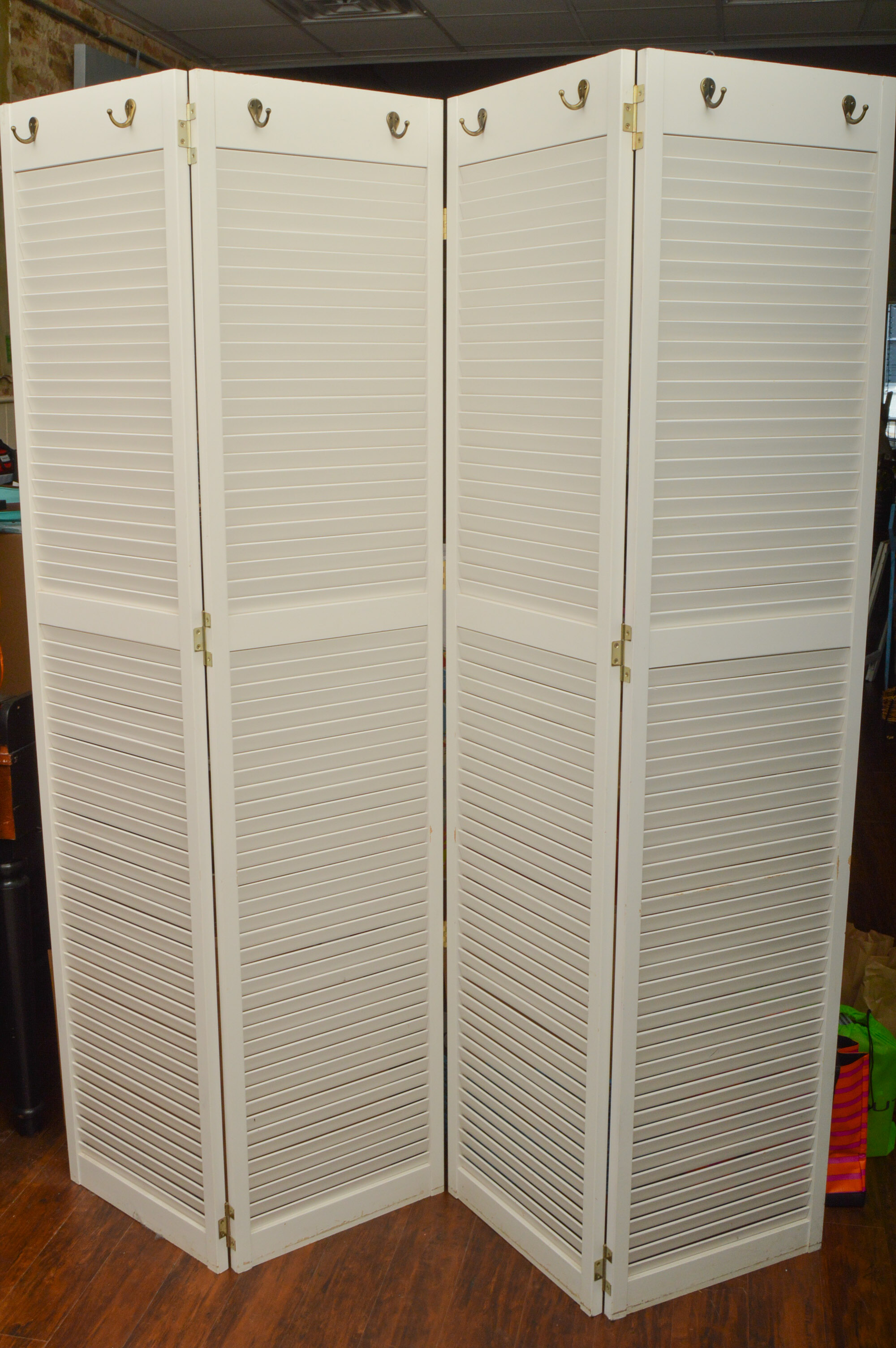 White Shutter Folding Screen
