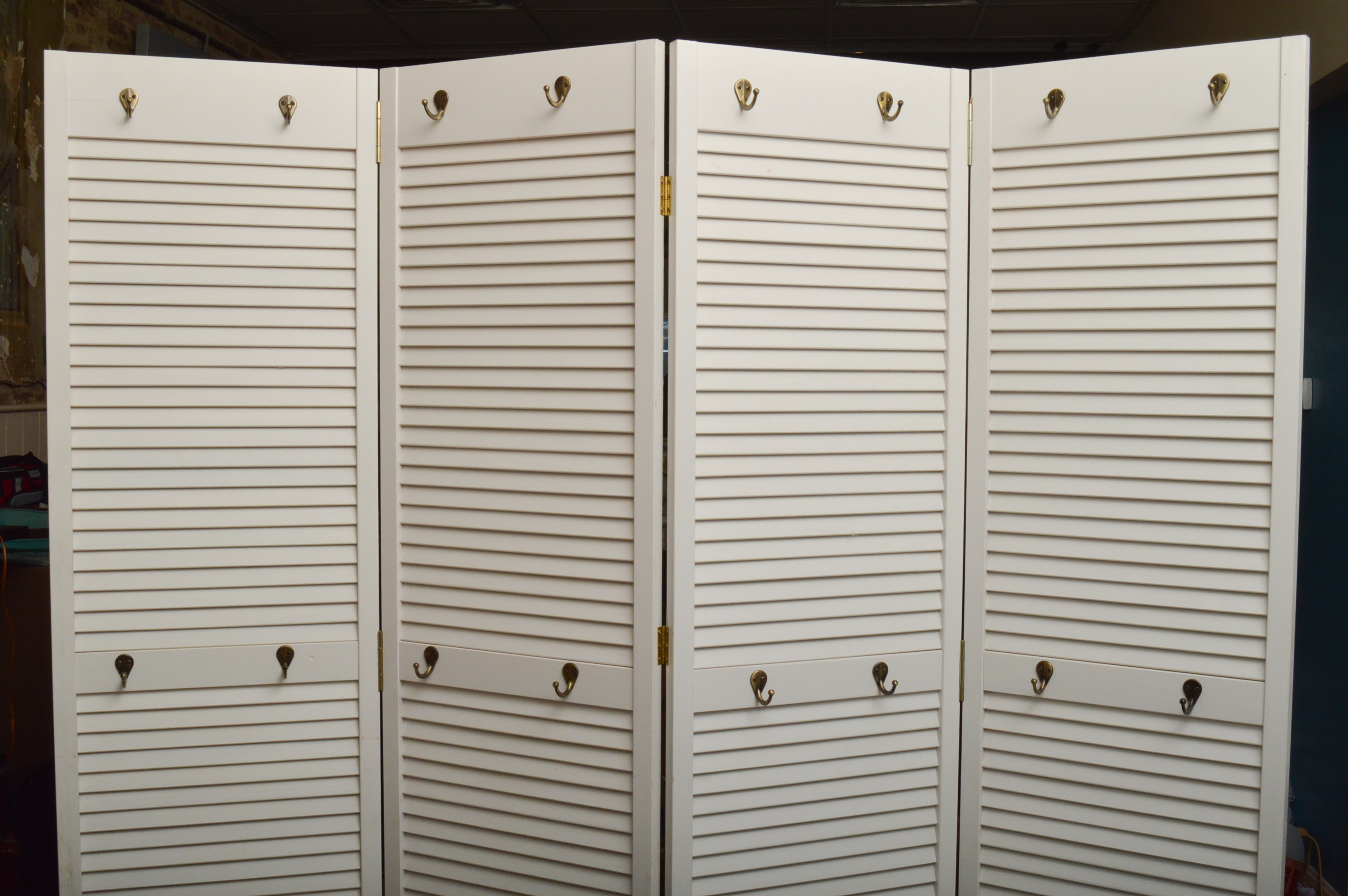 White Shutter Folding Screen