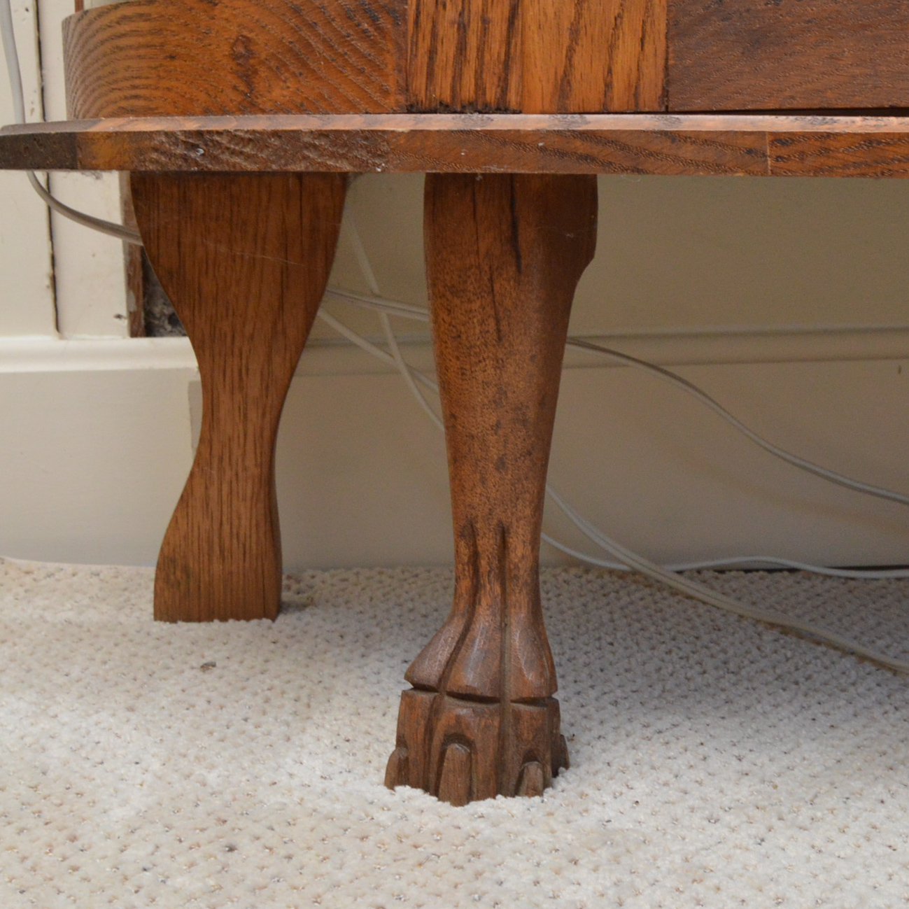 Vintage Oak Curio Cabinet