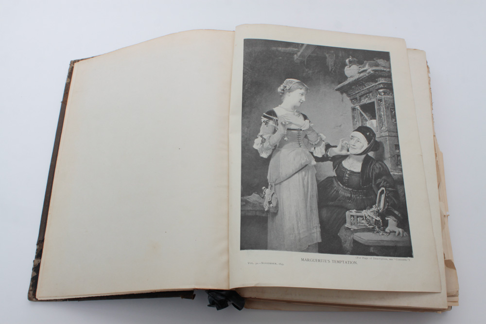 Bound "Demorest" Magazine Annual and Antique "Cosmopolitan" Magazine