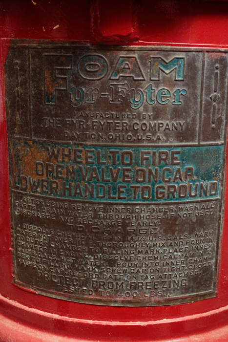 Vintage Foam Fyr-Fyter Fire Extinguisher on Wheels