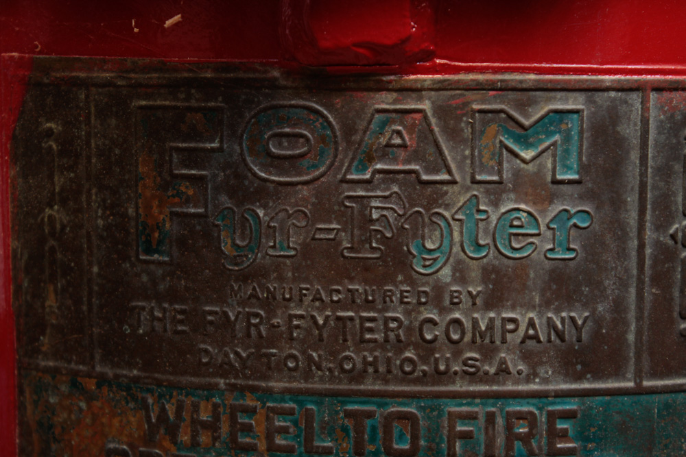 Vintage Foam Fyr-Fyter Fire Extinguisher on Wheels