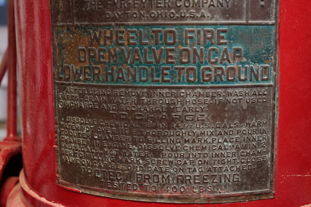 Vintage Foam Fyr-Fyter Fire Extinguisher on Wheels