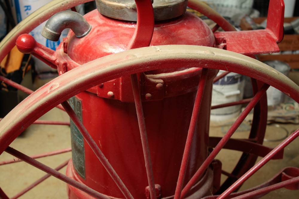 Vintage Foam Fyr-Fyter Fire Extinguisher on Wheels