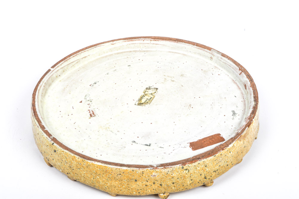 Mid-Century Enamel Pottery "Sunface" from Spain