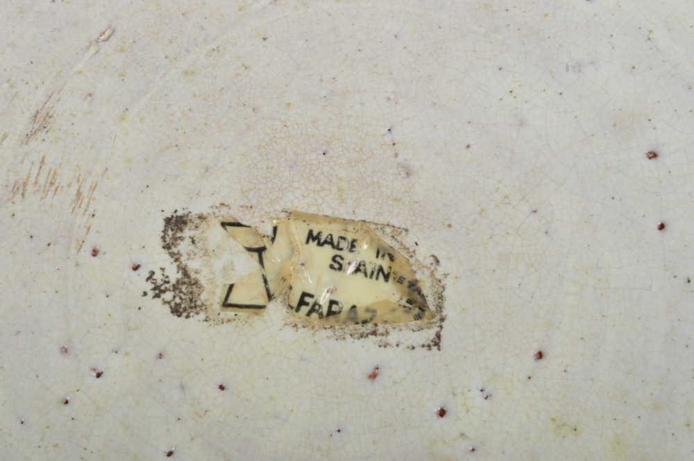 Mid-Century Enamel Pottery "Sunface" from Spain