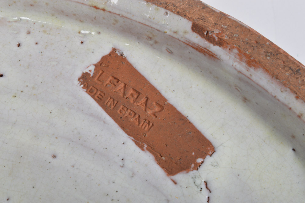 Mid-Century Enamel Pottery "Sunface" from Spain