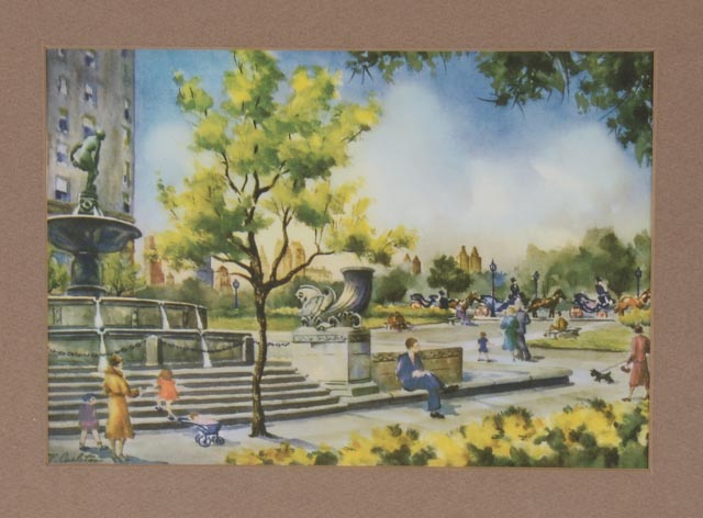 Three Vintage Virginia Carleton Reproduction Prints of New York Watercolors