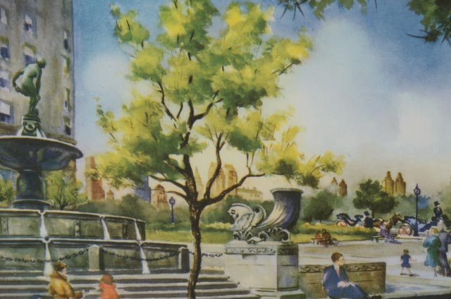 Three Vintage Virginia Carleton Reproduction Prints of New York Watercolors