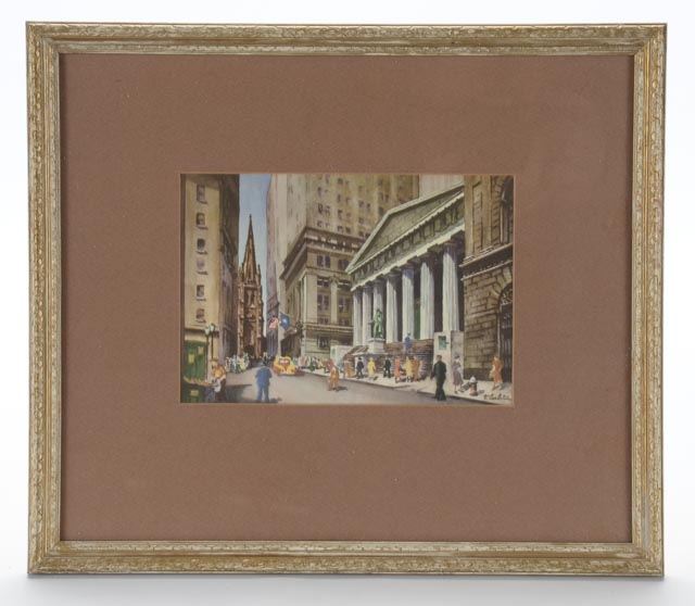 Three Vintage Virginia Carleton Reproduction Prints of New York Watercolors