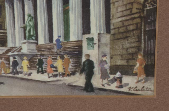 Three Vintage Virginia Carleton Reproduction Prints of New York Watercolors