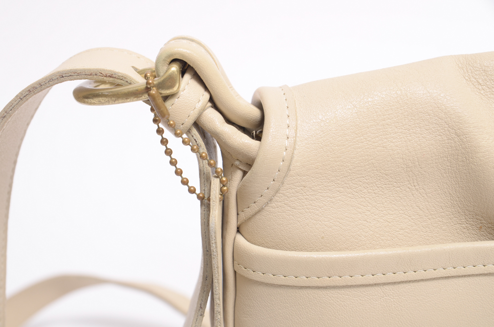 Cream Leather Coach Bag