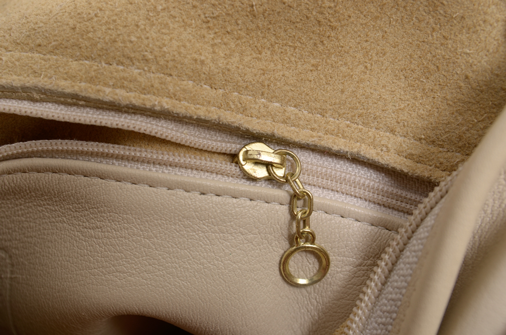 Cream Leather Coach Bag