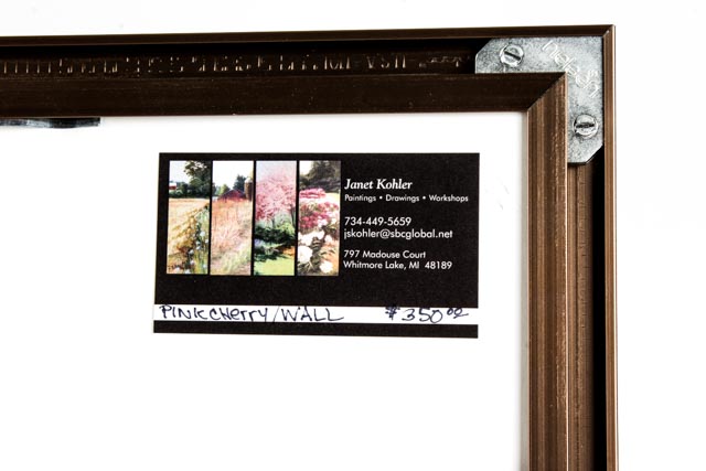 Original Janet Kohler Pastel Painting "Pink Cherry Wall"