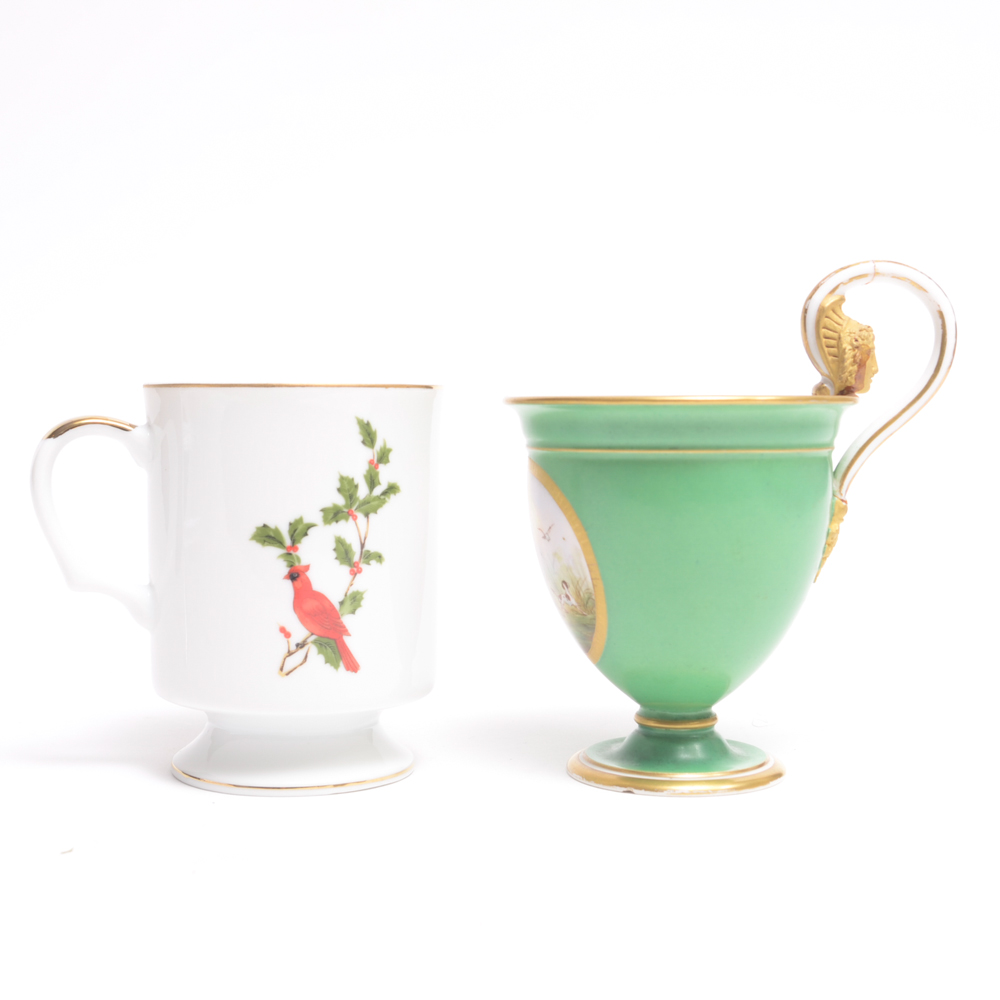 Antique Porcelain Cup and Lefton Cup