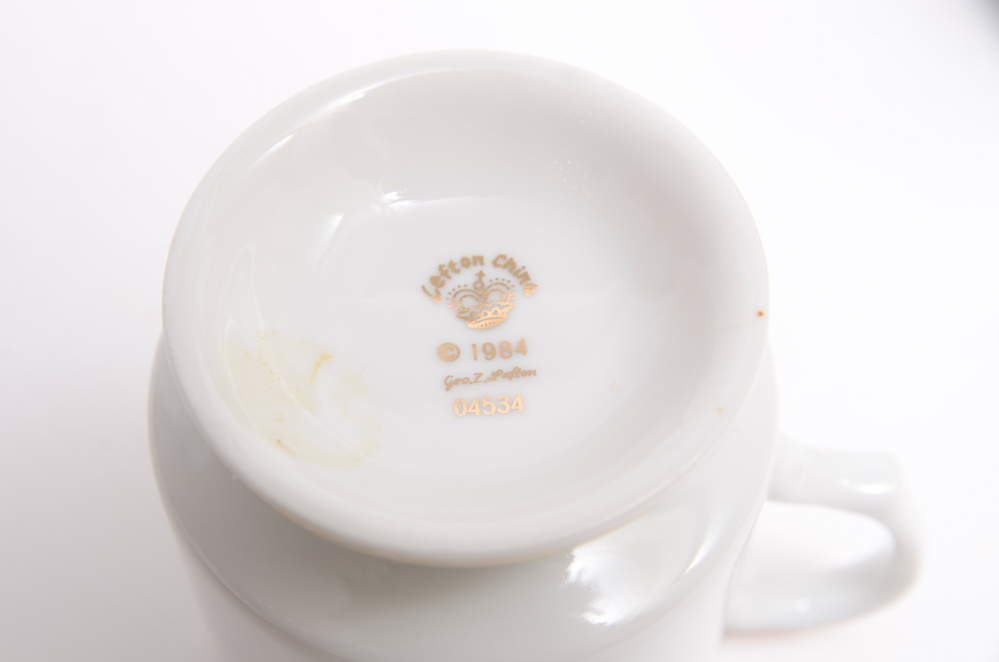 Antique Porcelain Cup and Lefton Cup