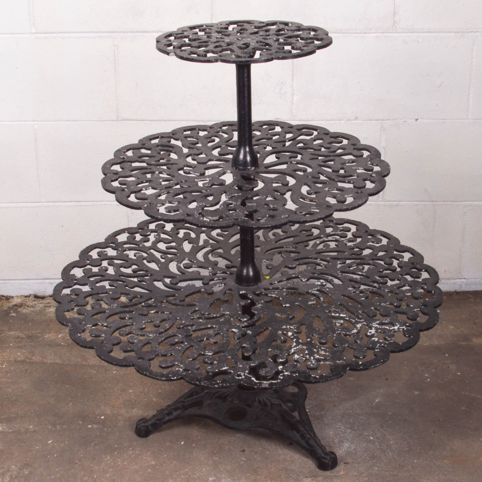 Iron Three Tiered Table