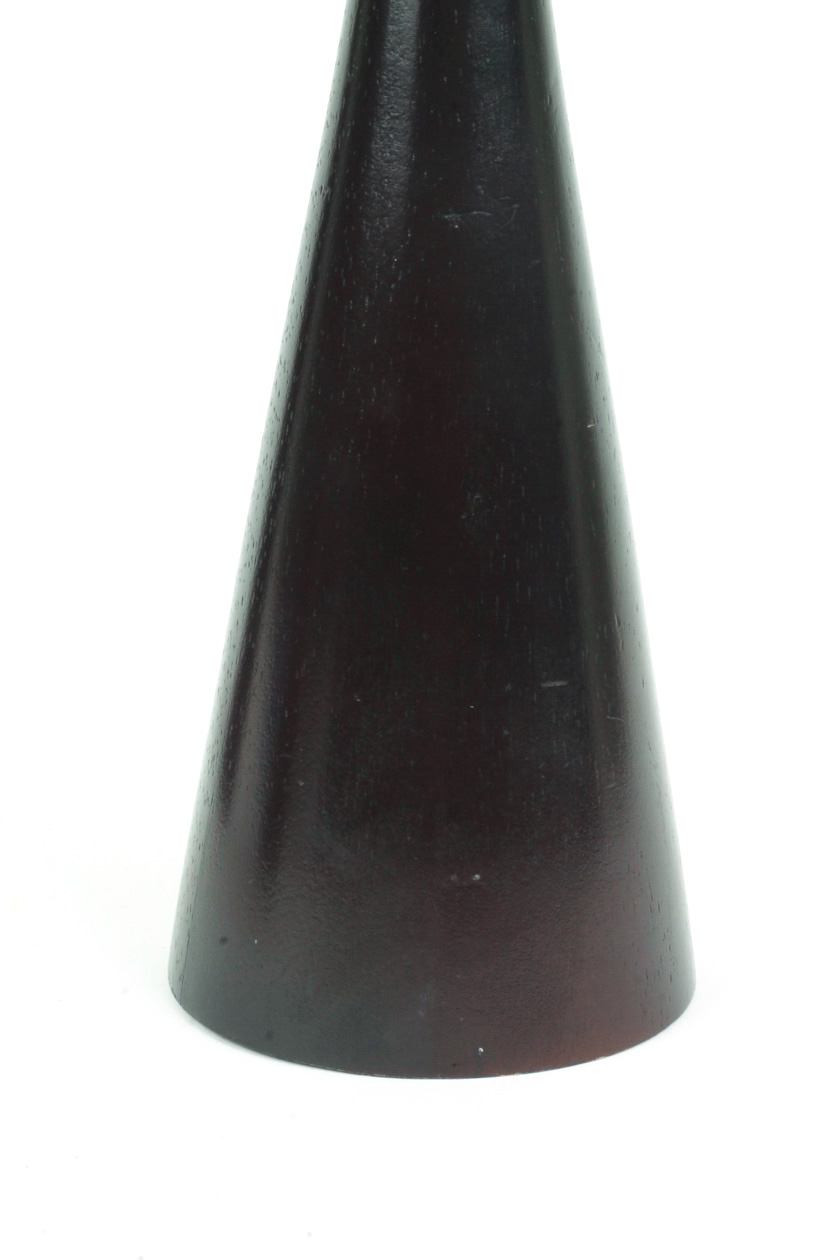 Three Black Wooden Conical Candle Holders