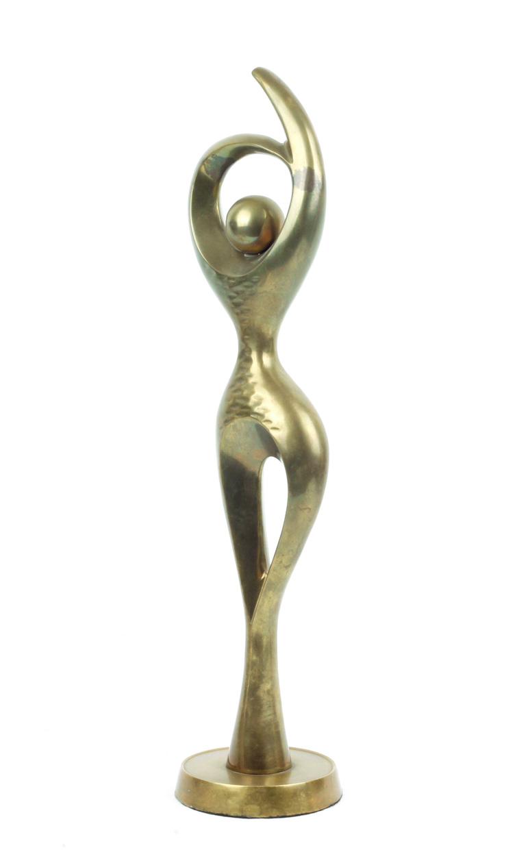 Mid Century Brass Ballerina