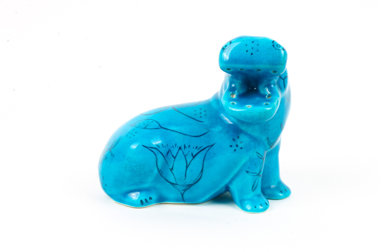Collection of BMPL Blue Ceramic Hippos