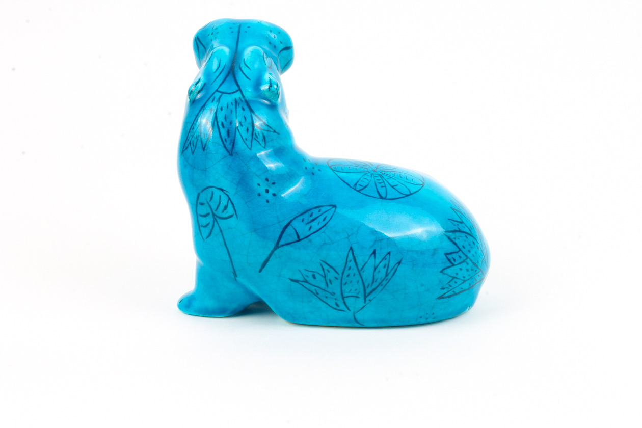 Collection of BMPL Blue Ceramic Hippos