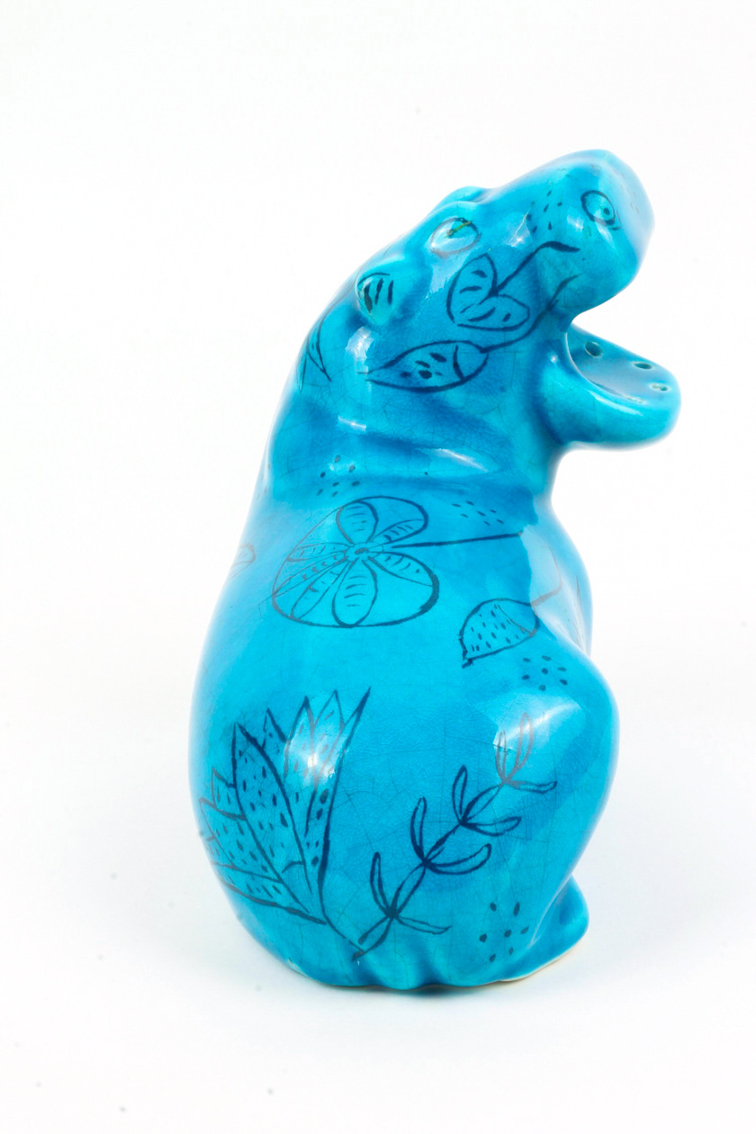 Collection of BMPL Blue Ceramic Hippos