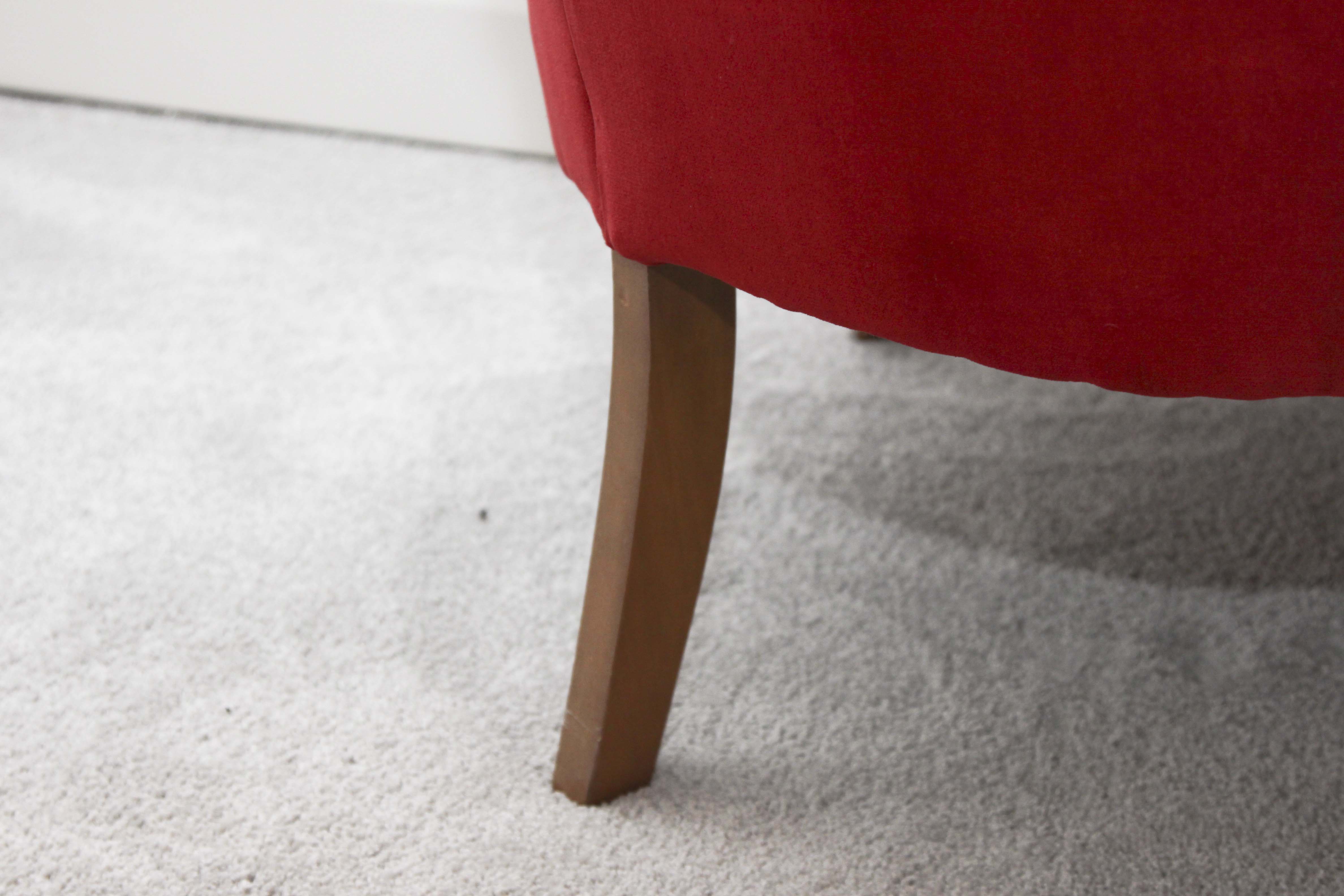 Pair of Victorian Style  Red Velvet Chairs