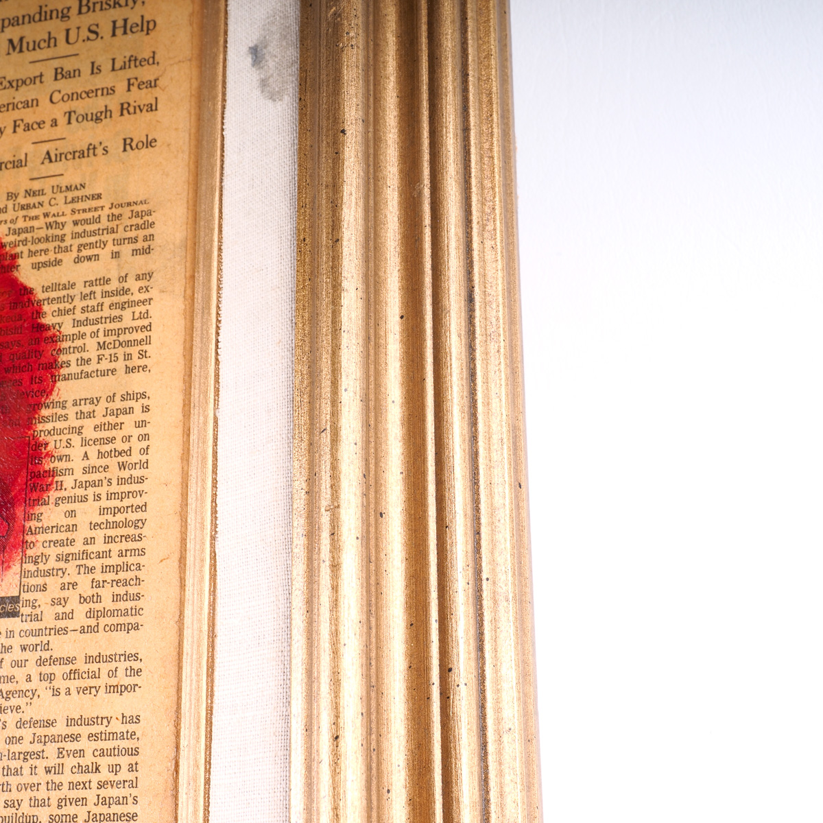 Framed Clown  Oil Portrait on The Wall Street Journal  by John Bernard Alwes