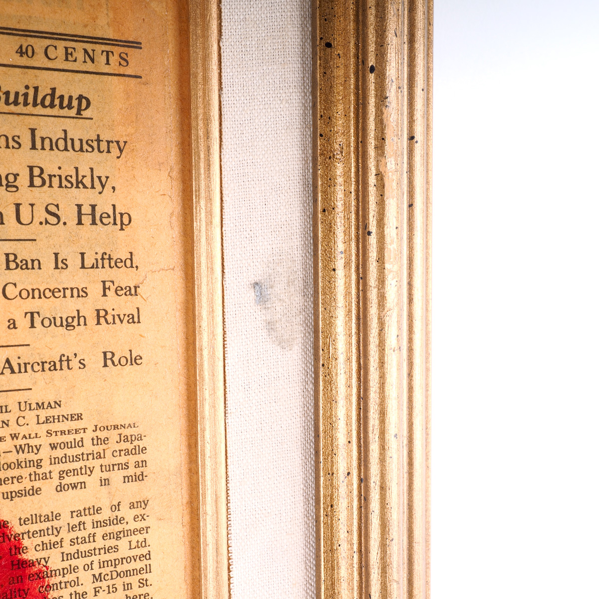 Framed Clown  Oil Portrait on The Wall Street Journal  by John Bernard Alwes