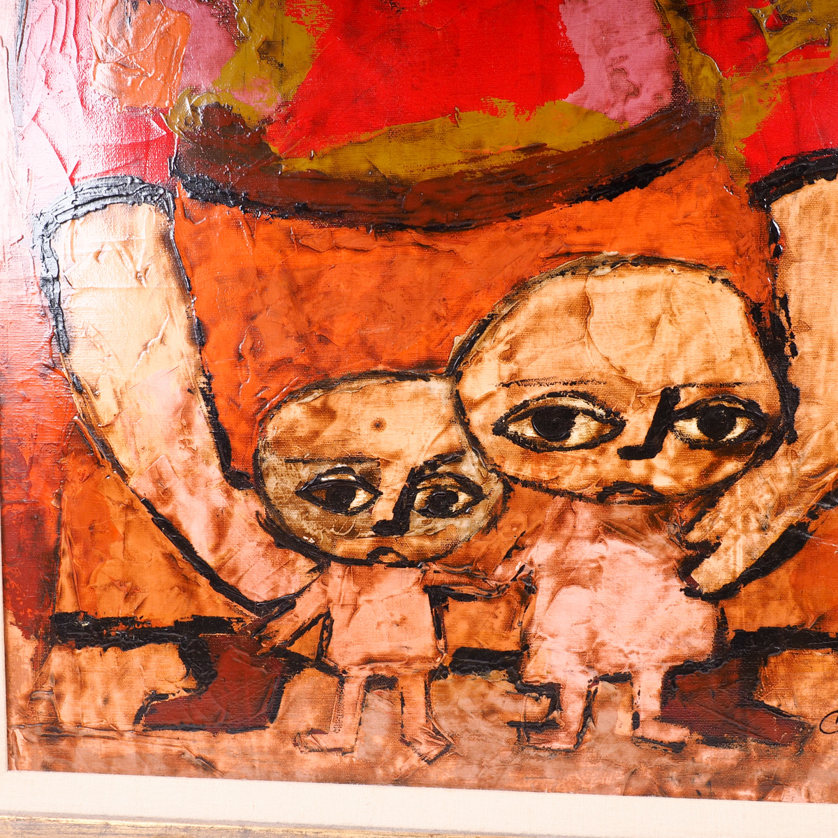 Coyle Oil Painting of Mother and Children By