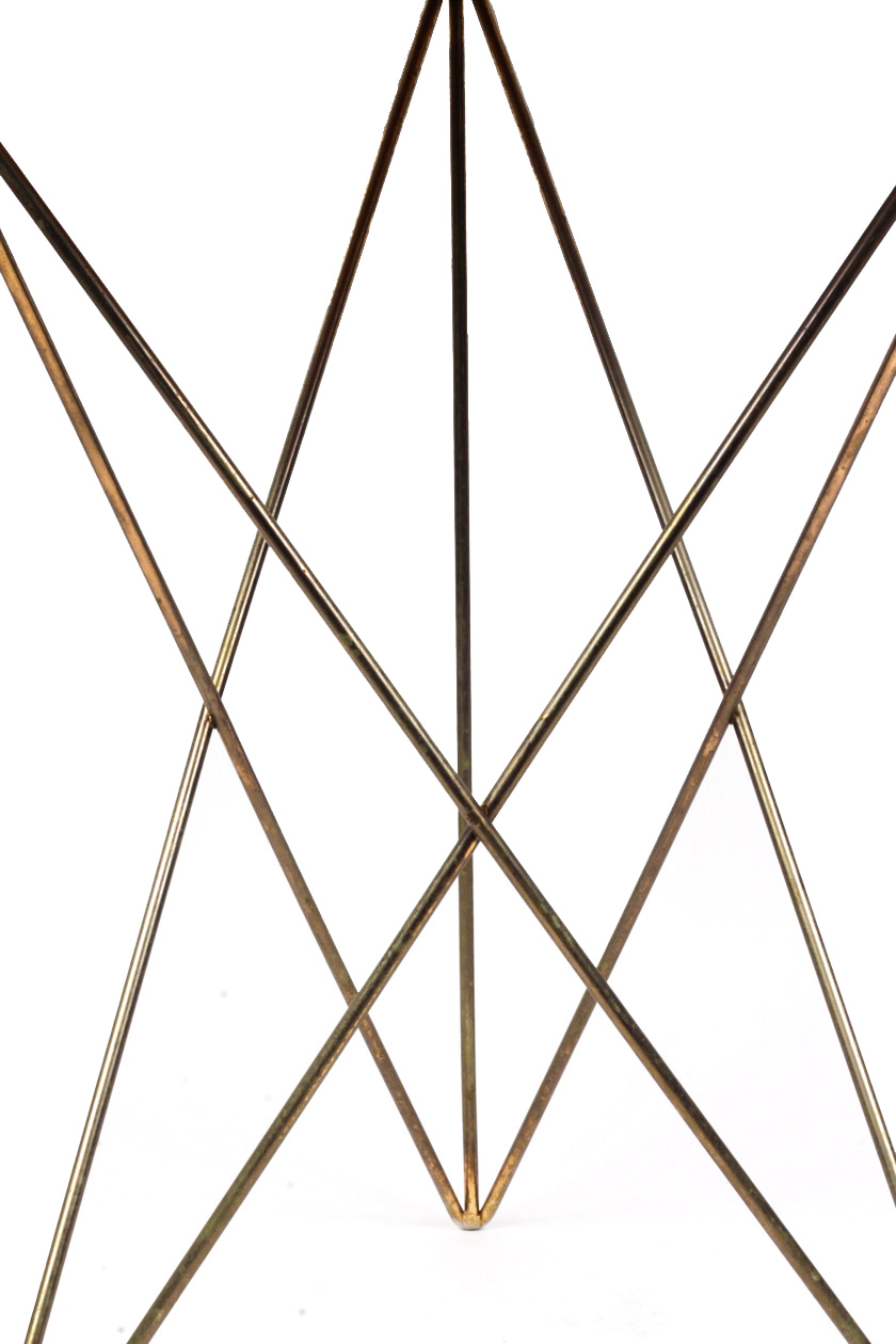 Mid Century White Marble Side Table