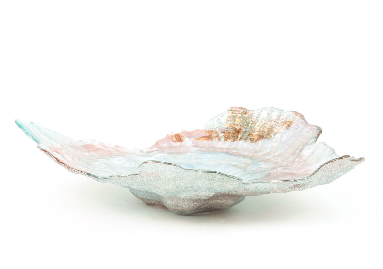 1950s Iridescent Art Glass Centerpiece