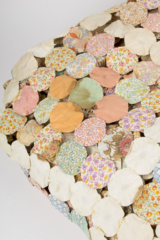 Handmade Colorful Round Pleated Circle Quilt