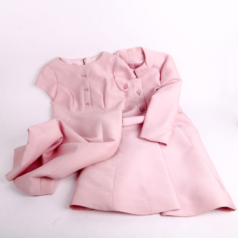 Vintage Pink Dress with Jacket