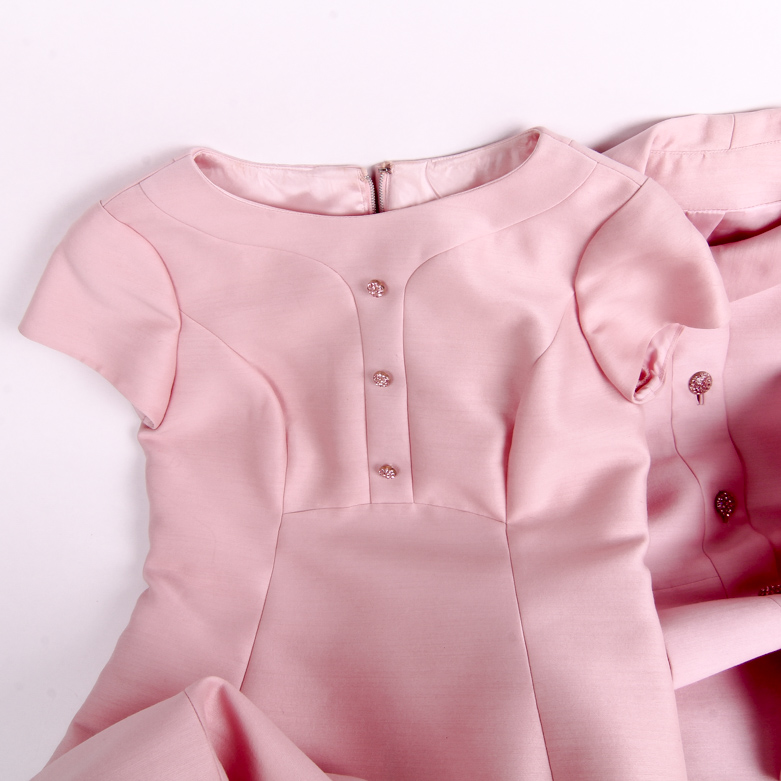 Vintage Pink Dress with Jacket