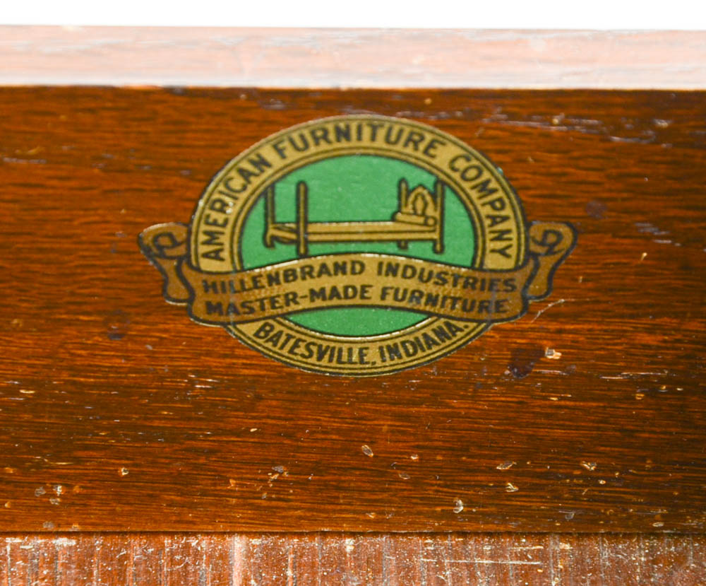 Vintage Ornate Walnut Vanity Desk with Mirror